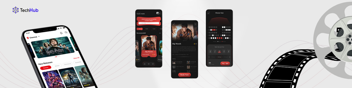 A branded interface designed to reflect the theater chain’s identity.