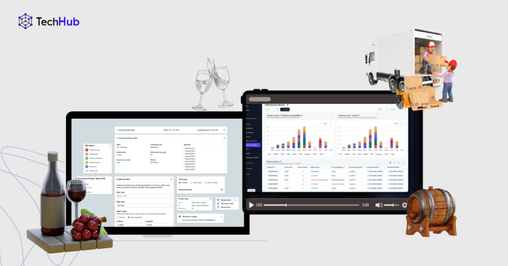 Wine Company Boosts Product Authenticity by 40% with TechHub's Blockchain SCM